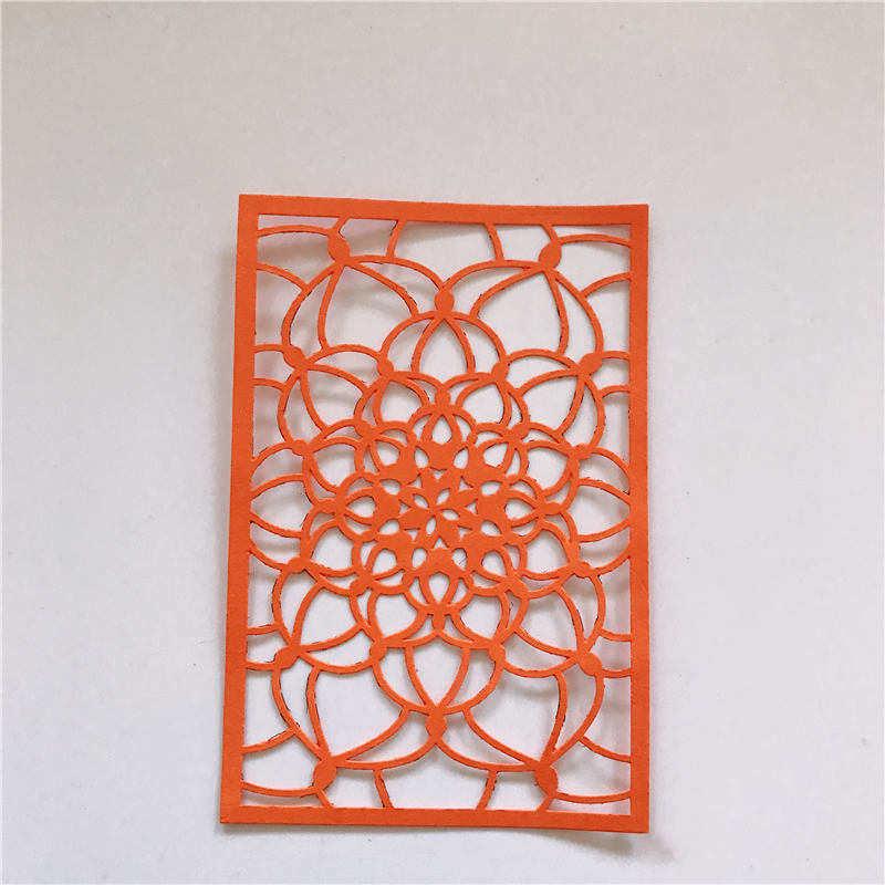 Čtvercový květinový kovový vykrajovátko šablony Die Cut pro DIY Scrapbooking Album Papírová karta Ražba