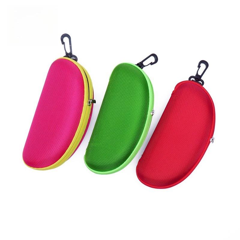 1PC Color Sunglasses Glasses Case EVA Zipper Case, Black Sunglasses Case, Pressure-resistant, Portable, a Must for Cycling Experts