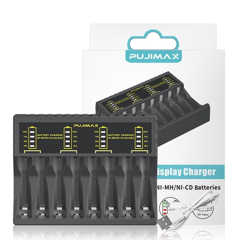 PUJIMAX Intelligent Battery Charger for 1.2V AA/AAA Ni-MH/Ni-Cd Batteries