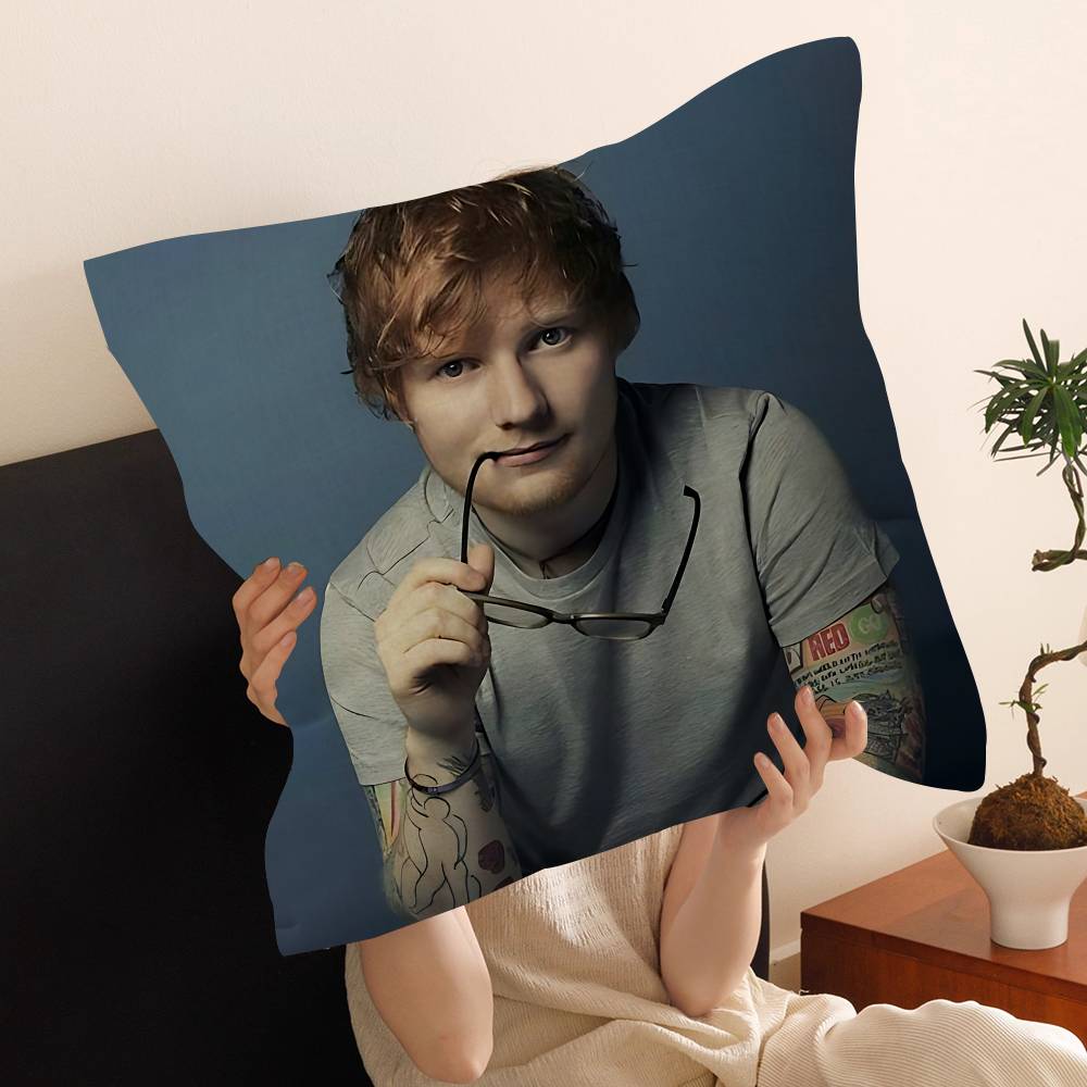 Singer E-Ed S-Sheeran Pillow Covers Cartoon Sofa Decorative Home Double-Sided Printing Short Plush Cute Cushion Cover