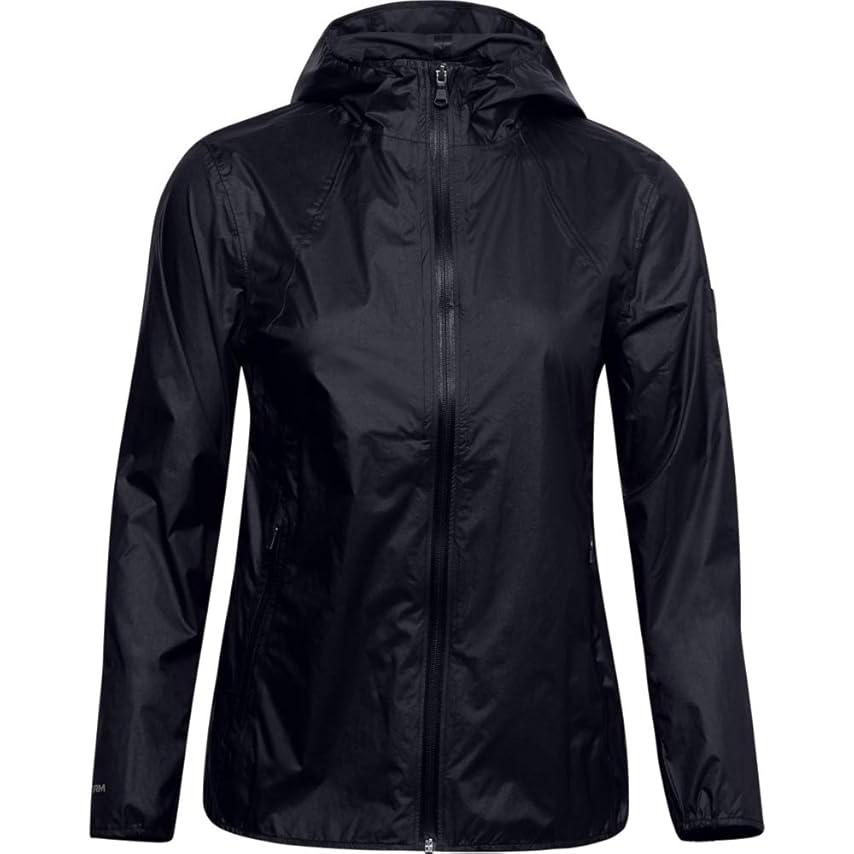 Under Armour Impasse Rain Shell Jacket Women Tops Black 1350952-001