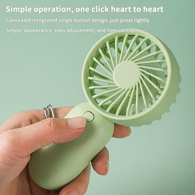 Colorful Portable Handheld Mini Fan Aaa Battery Power Supply Mute Air Cooling Cooler For Summer  Trip Travel Home Office