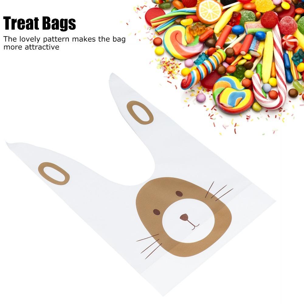 50PCS Long Ear Treat Bags Bunny Sheep Mouse Print Gift Packaging Bags  Qingtuan Snack Gift Packaging