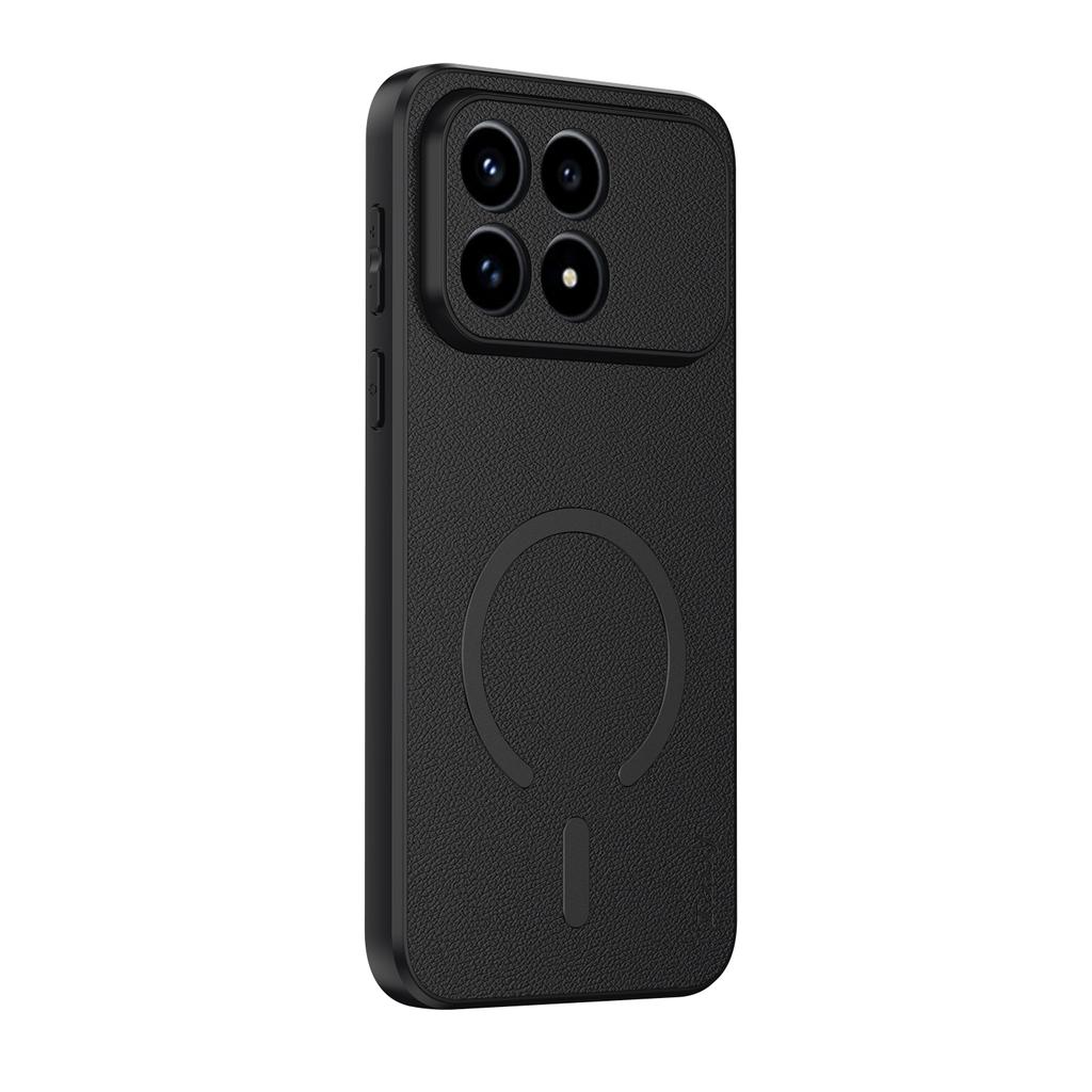 Custodia di Ricarica Wireless in Pelle di Capra per xiaomi POCO F8 Pro F8 Ultra X8 PRO MAX M8 PRO MAX Striscia Magnetica Integrata Copertura Protettiva