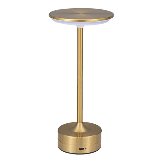 

Touch Control LED Lamp Rechargeable Night Light with 3 Color Temperatures Portable Cordless Nightstand Light for Bedside Desk &Restaurant золотистий