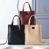 Minimalist Leather Tote Bag - Versatile Crossbody Shoulder Work Large Capacity