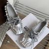 In-Stock 2025 Women's Korean Ballet Flats - Square Toe, Lace-Up, Low-Top Leather Sneakers