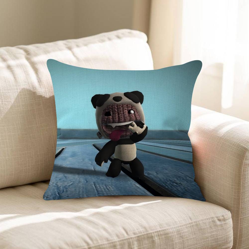 Funny LBP Sackboy Pillow Cushion Cover Pillowcase Living Room Sofa Home Decor Customized