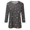 3/4 Sleeve Shirts For Women  Print Graphic Tees Blouses Casual Plus Size Basic Tops Pullover