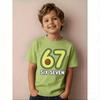 Summer Fashion Cartoon Fun Six Seven 67 Print Kids T-Shirts Summer Street Short-Sleeve Outdoor Casual Tops for Boy and Girl's Tees Top