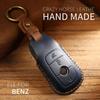Leather Car Key Cover Case for Mercedes Benz A B C E S G GLB GLC GLE Class GLS W177 W205 W213 W222 G63 X167 E200 E300 AMG