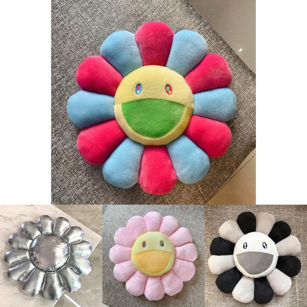 Bright And Colorful 40cm Takashi Murakami Rainbow Flower Pillow Plush For Kids