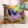 Cartoon Pillow Covers Cartoon Sofa Decorative Home Doublesided Printing Short Plush Cute Cushion The LLittle MMole Cover