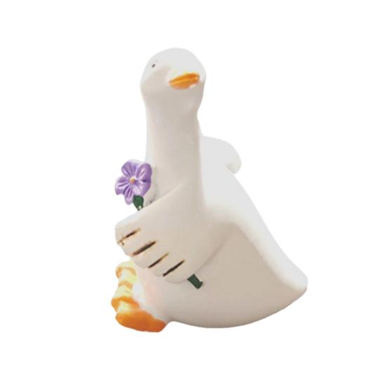 1/3Pcs Duck Pendant Hanging Over Flower Pots Resin Sculpture Outdoor Indoor Figurine Farmhouse Patio Balcony Decoration