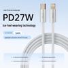 240W opletený datový kabel typu C, duální, se pozlacenými konektory, kompatibilní s Apple 8-17 a Android.