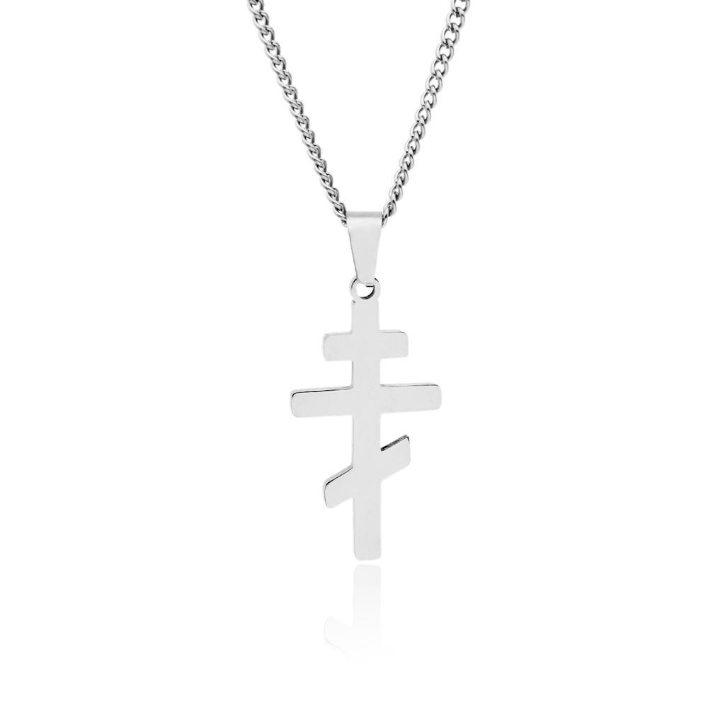New Fashion Cross Pendant Necklace Gold Plated Stainless Steel Religious Jewelry Women Men Gifts