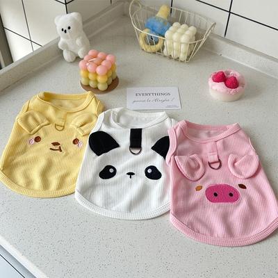 Forniture per animali domestici Vestiti per cani e gatti primaverili ed estivi Gilet a nido d'ape per trazione