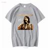 Maglietta Nera in Cotone Vintage Waylon Jennings D76841 vintage Lavata Elasticizzata Morbida Casual Comoda Unisex streetwear