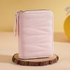 French Chic Quilted Accordion Card Holder for Women with Multiple Card Slots & Coin Purse
