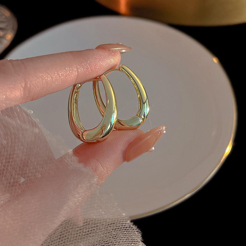 

Vintage Exaggerated Gold Color Big Water Drop Earrings for Women Glossy Geometry Thick Teardrop Earrings Charm Jewelry 2025 New