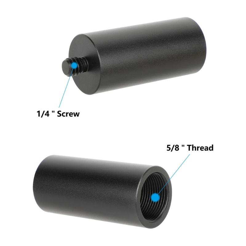 5/8inch Female to 1/4inch Male Screw Adapter For Microphone Stand Ball Head Holder Super Clamp Photography Accessories