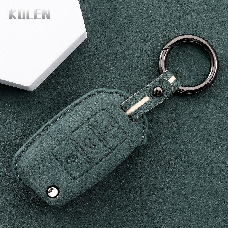 Leather Car Key Case Cover Shell For Volkswagen Vw Polo Golf Passat Tiguan Beetle Caddy T5 Up Eos Skoda Octavia Seat Leon Altea