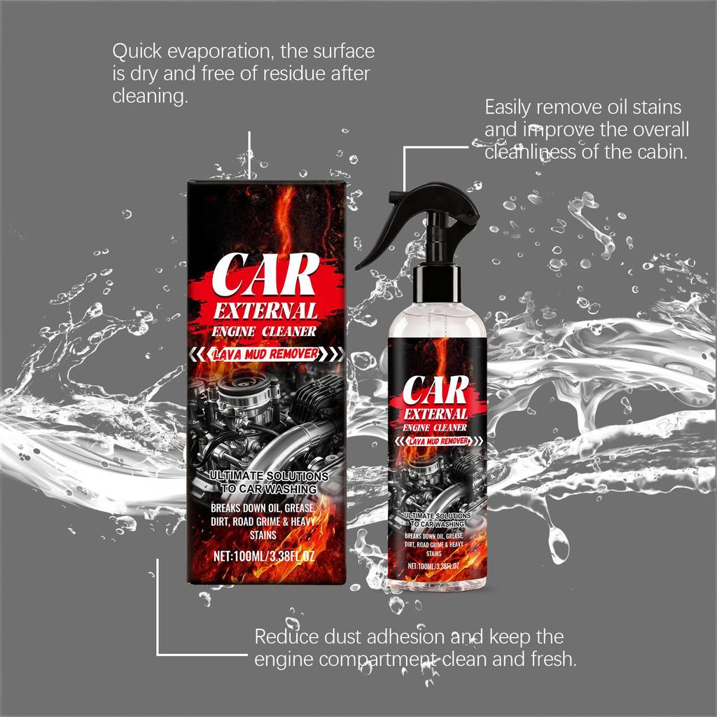 Car Exterior Engine Cleaner Quickly Cleans Oil Stains Without Rinsing 100ml