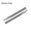 2PCS Car Side Skirt Stickers Sports Racing Stripes Car Grid Pattern Vinyl Decals Auto Body DIY Decoration Stickers Accessories