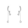 Elegante Ohrstecker aus 925er Sterlingsilber mit Wassertropfen-Quaste - Modische, von Korea inspirierte Stecker für Damen