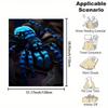 Blue Fluffy Wolf Spider Print Fleece Blanket: Soft, Warm, and Durable for All Seasons
