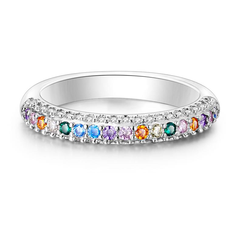 Daisy Sparkling Crown Ring Colorful Star Moon Butterfly Evil Eyes for Women Original Rings Classic Wedding Jewelry