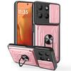 For Motorola Moto G15 4G Case PC+TPU Kickstand Phone Back Cover with Camera Slider
