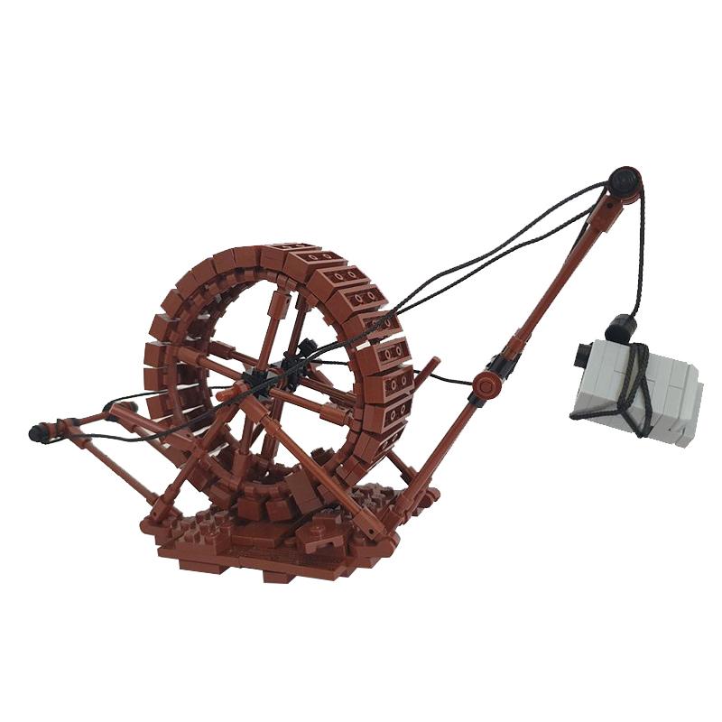MOC Creative Expert Ideas Military Medieval Weapon Crossbow Catapult Crane Bricks Building Blocks DIY Toys for Children Gifts