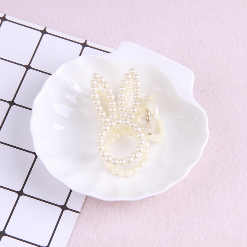 Retro Transparent Pearl Clip Korejský Creative Bath Pearl Spona do vlasů Trendy Transparent Color Clip