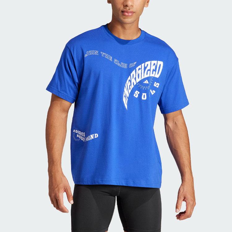 New Adidas T Shirt Unisex Semi Fluorescent Blue IN8291