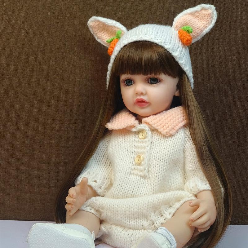 22palcová Fantasy Batole Reborn Panenka Betty 55cm Silikonové Celé Tělo Vodotěsná Panenka Novorozeného Miminka Realistická Dětská Hračka Panenky pro Dívky Dětský Sváteční Dárek