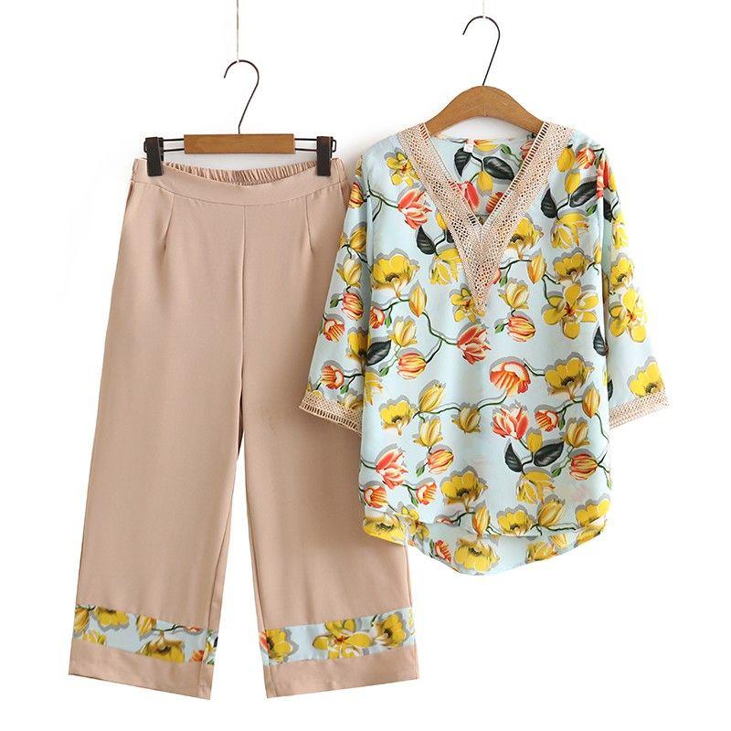 

Женский костюм из 2 предметов, хлопковая футболка и брюки, хлопковый свободный повседневный летний костюм из двух предметов, топ и брюки XL