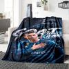 Cristiano Ronaldo (32) Personalized Text Blanket Cozy Personalized Blanket Ultra-Soft Throw For Bedding Home Decor Living Room Picnics All-Season Use