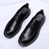 Fashion Leather Men Casual Shoes Lace Up Oxfords Classic Business Shoes Spring Autumn Shoe Retro Style Male Formal Dress Shoes Footwear