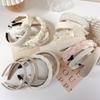 2025 Lace Pearl Fold Hair Bands For Women Korean Style Wide-Brimmed Sponge White Headband  Elegant Hair Band