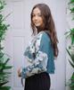 MELELILA Tie-Dye Long Sleeve Diagonal Cover-Up