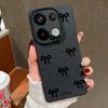 Fashion Bowknot Print TPU Leather Texture Slim Matte Case For Xiaomi 13T Pro Poco X6 Redmi Note 14 13 12 Pro 11 Shockproof Soft Protection Phone Cover
