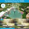 Solar Powered Fountain Pump with 3600mAh Battery Backup and 8W Panel for Bird Bath Pond Water Feature Includes Dry-run