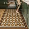 Simple Kitchen Floor Mat Water Absorbent and Anti-Slip with Vintage Style and Durable Silica Gel Rug for Home Decoration