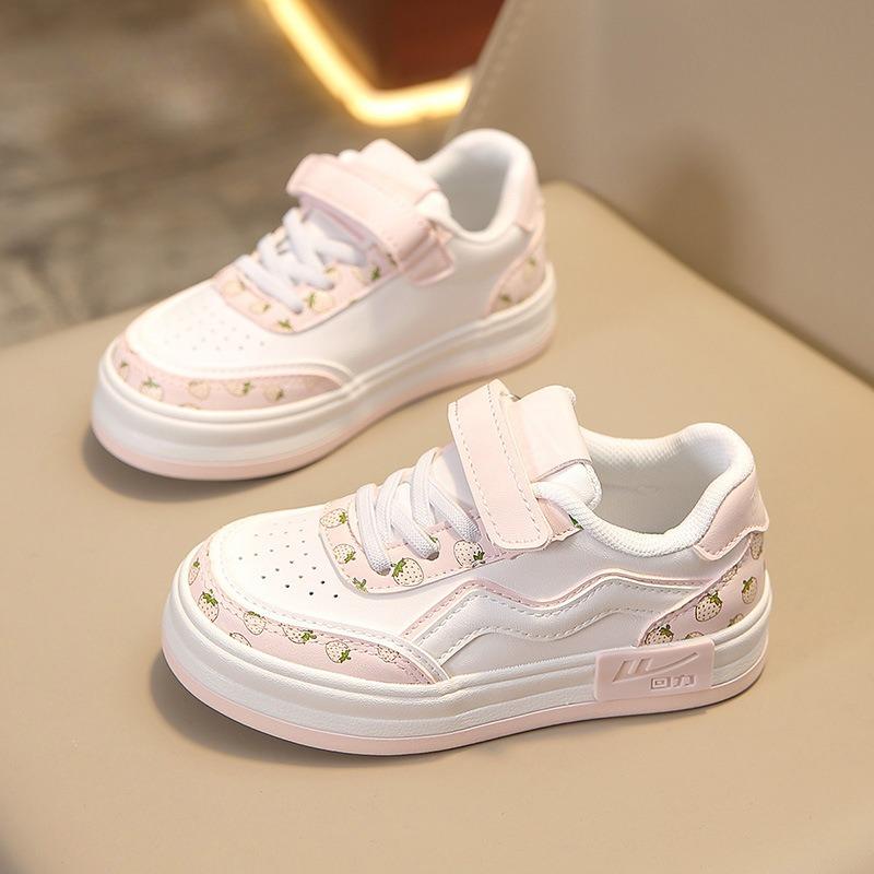 Spring and Autumn Children's Versatile Leather Face White Shoes Board Shoes