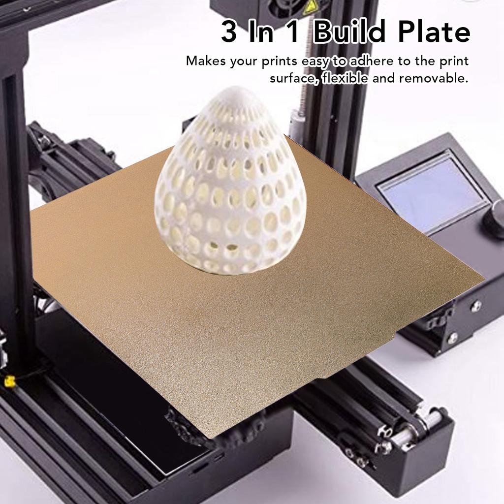 Double Sided Textured PEI and Flexible Build Plate 600 X 600mm 3D Printer Build Plate with Magnetic Base