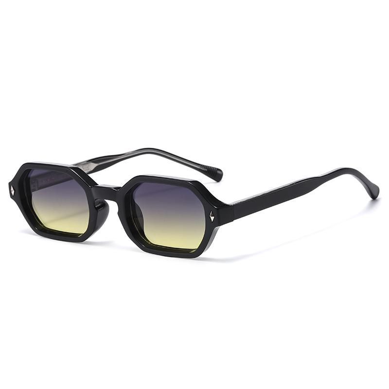 New Black Square Retro Sunglasses Branded Designer Concave Irregular Thick Frame Men Women Fashion Sun Glasses Uv400