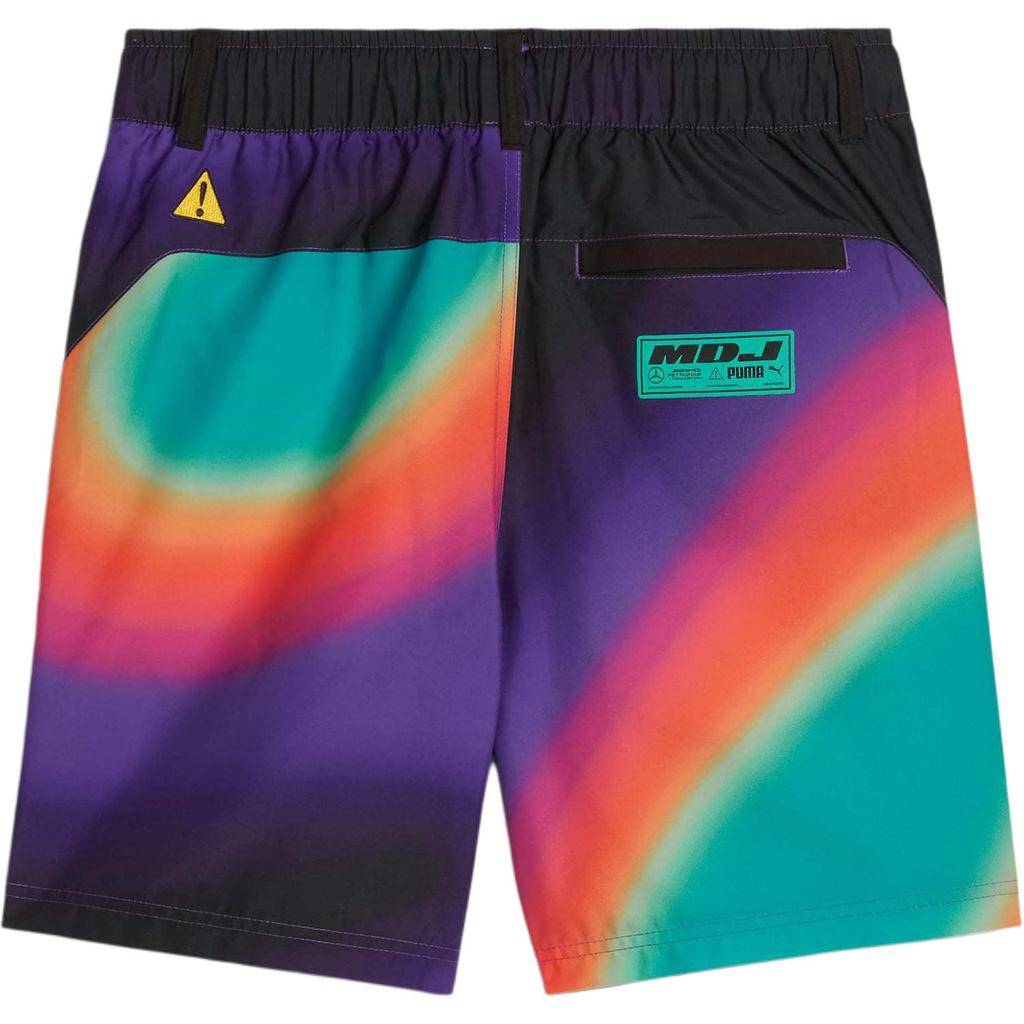 Puma X Mercedes-Amg Petronas F1® Team X Mad Dog Jones Kollaboration SS24 Bequeme Schnürshorts mit Buchstabenprint Mid-Rise Casual Herrenshorts 627836-05