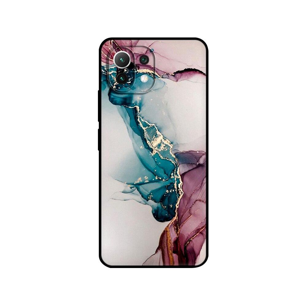 Cover Sottile Per Xiaomi Mi 11 Lite (4G/5G/NE) - Custodia Morbida In TPU Blu, Antigraffio E Assorbimento Urti