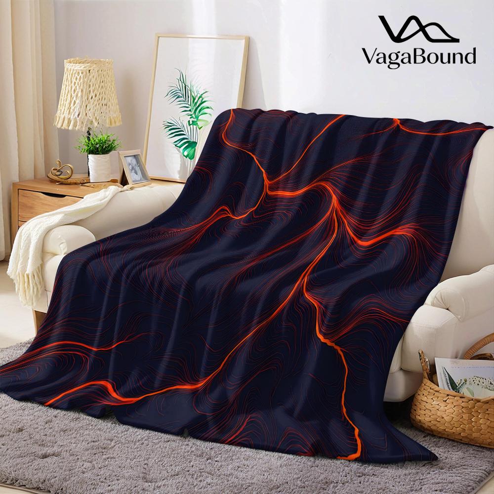 Lava Wave Flannel Blanket Warm Soft Halloween Christmas Couch Warm Cozy Decorative Decor Gift for All Season